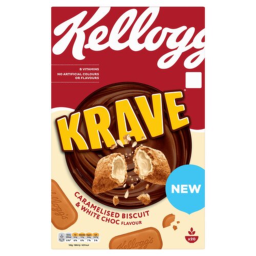 Kellogg's Krave Caramelised Biscuit Flavour Breakfast Cereal 620g