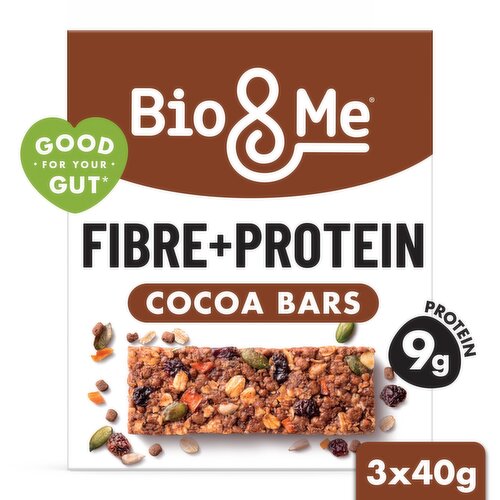 Bio&Me Cocoa Fibre + Protein Bars 3 x 40g