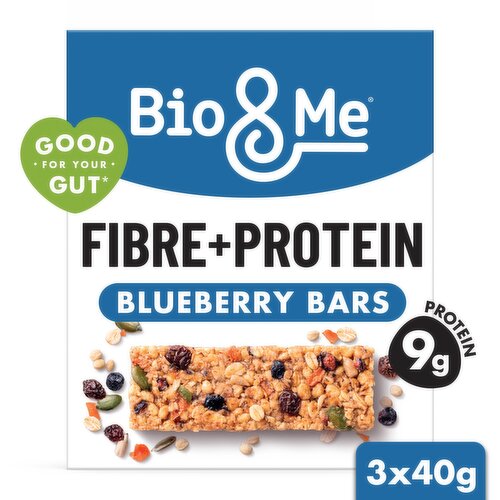 Bio&Me Blueberry Fibre + Protein Bars 3 x 40g