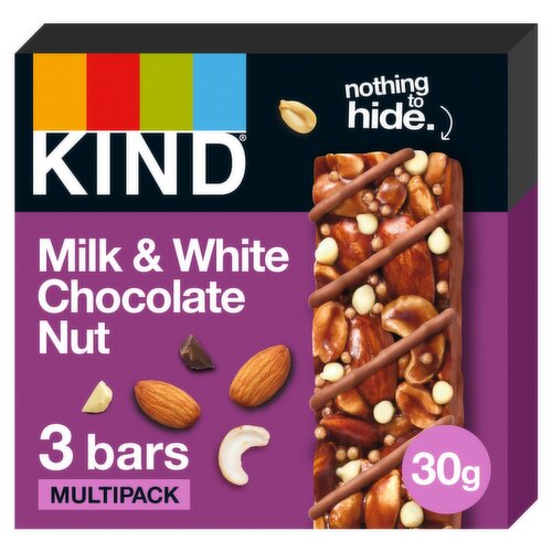 Kind Milk & White Chocolate Nut 3 x 30g (90g)