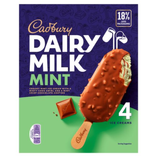Cadbury Dairy Milk Mint Ice Cream 4 x 90ml (360ml)