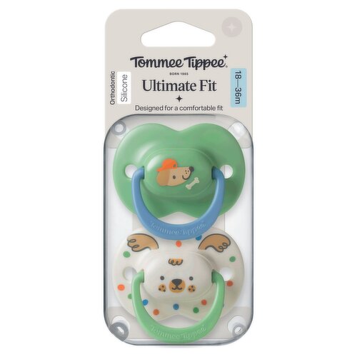Tommee Tippee Ultimate Fit Soother, 18-36 Months, 2 Pack, Orthodontic Dummy
