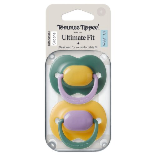 Tommee Tippee Ultimate Fit Soother, 18-36 Months, 2 Pack, Orthodontic Dummy
