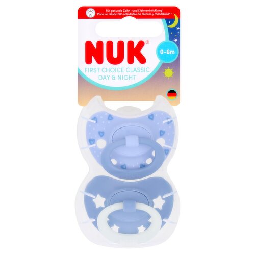 Nuk 2 Silicone First Choice Classic Day & Night 0-6m