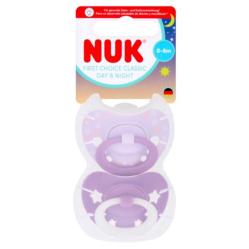 Nuk 2 Silicone First Choice Classic Day & Night 0-6m