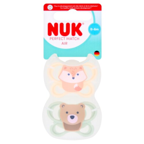 Nuk 2 Silicone Perfect Match Air 0-6m