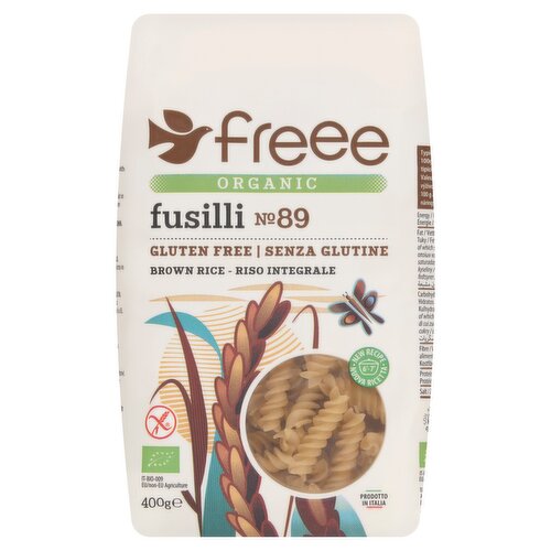 Freee Organic No 89 Gluten Free Brown Rice Fusilli 400g