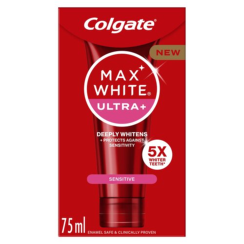 Colgate Max White Ultra+ Sensitive Teeth Whitening Toothpaste 75ml