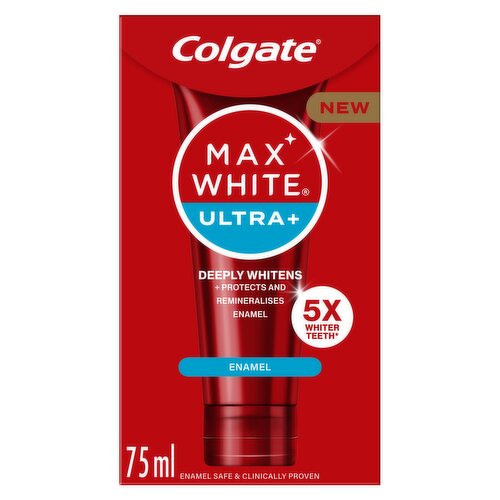 Colgate Max White Ultra+ Enamel Teeth Whitening Toothpaste 75ml
