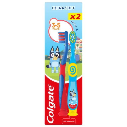 Colgate Kids 3-5 Years Bluey Extra Soft Manual Toothbrush x2
