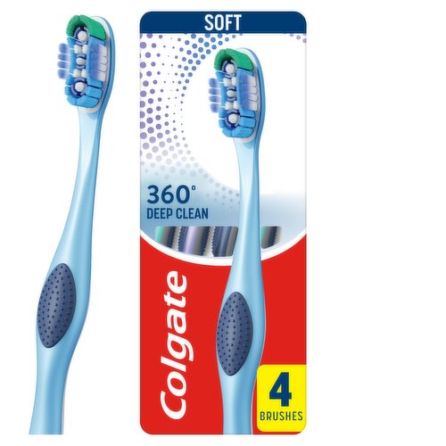 Colgate 360 Deep Clean Soft Manual Toothbrush x4