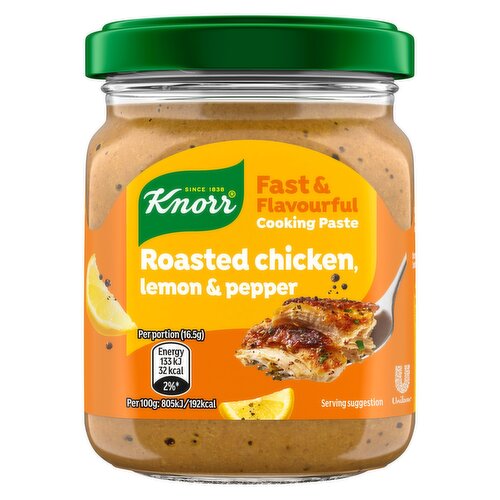 Knorr Roasted Chicken, Lemon & Pepper Cooking Paste 165 g