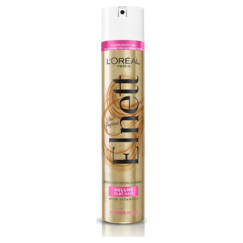 L'Oréal Paris Elnett Hairspray, Volume Strong Hold for Flat Hair 400ml