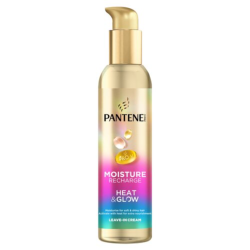 Pantene ProV Moisture Recharge Heat & Glow Leave-In Cream 135ml. Heat & Frizz Protectant