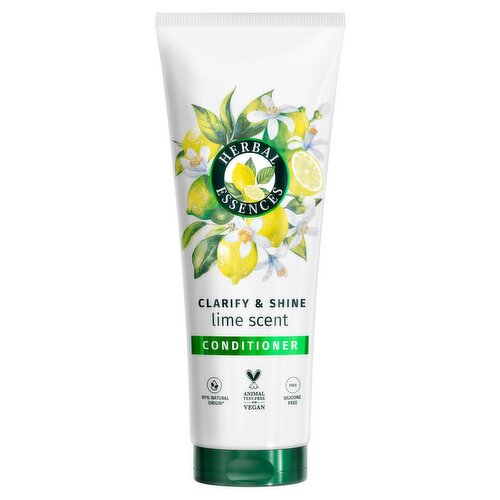 Herbal Essences Clarify & Shine Lime Scent Conditioner 250ml for Fine, Limp and Oily Hair
