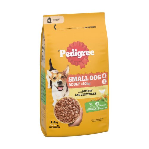 PEDIGREE® COMPLETE™ Adult Small Dog Dry Food Poultry and Vegetables 1.4kg