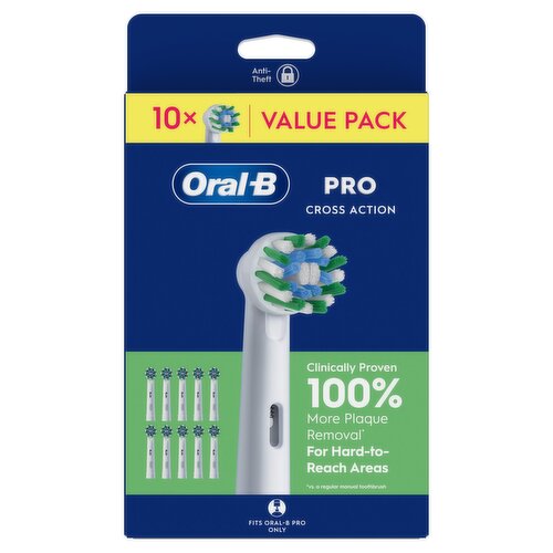 Oral-B Pro Cross Action Toothbrush Heads, 10 Counts