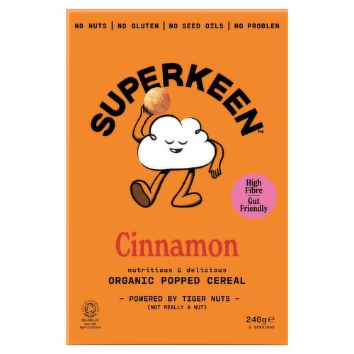 Superkeen Cinnamon Organic Popped Cereal 240g