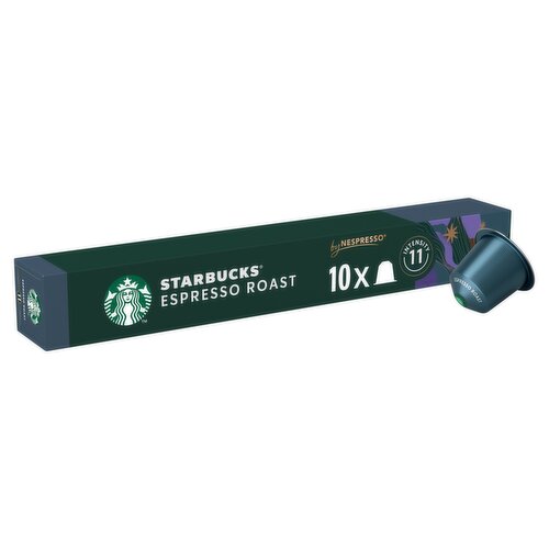 STARBUCKS Espresso Roast by NESPRESSO Coffee Pods, Dark Roast, 57g box of 10