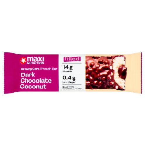Maxi Nutrition Creamy Core Protein Bar Dark Chocolate Coconut 45g