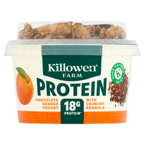 Killowen Farm Protein Chocolate Orange Yogurt with Crunchy Granola 190g