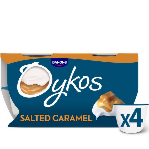 Oykos Salted Caramel Luxury Greek Style Yoghurt Dessert Multipack 4x110g