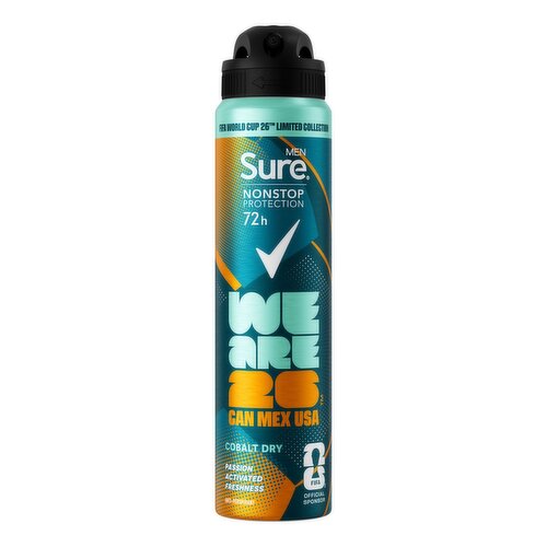 Sure Men Nonstop Protection FIFA Limited Collection Cobalt Dry Anti-Perspirant Aerosol 250 ml