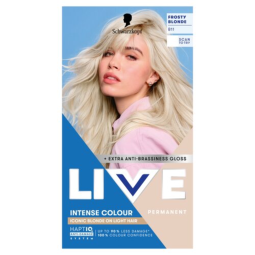 Schwarzkopf LIVE Intense Colour B11 Frosty Blonde Permanent Hair Dye