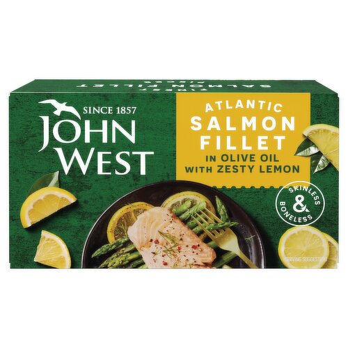 John West Atlantic Salmon Fillet in Olive Oil with Zesty Lemon 115g