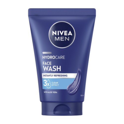 NIVEA MEN Hydrocare 3x Clean Effect Face Wash 100ml