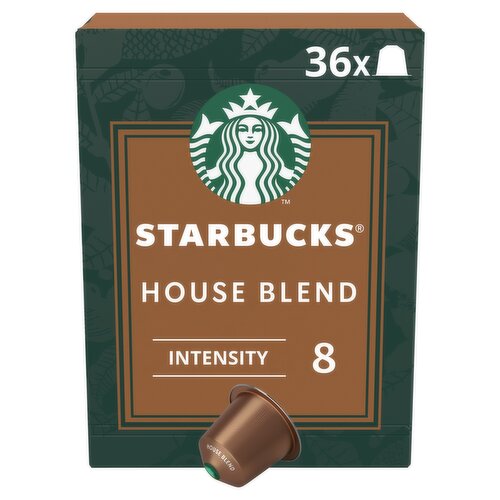STARBUCKS House Blend by NESPRESSO Coffee Pods, Medium Roast, 187.2g box of 36