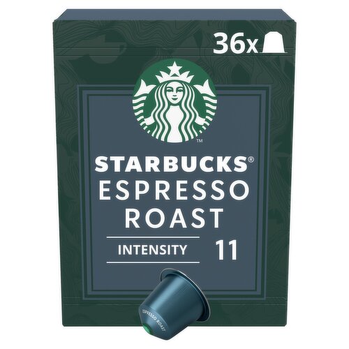 STARBUCKS Espresso Roast by NESPRESSO Coffee Pods, Dark Roast, 198g box of 36