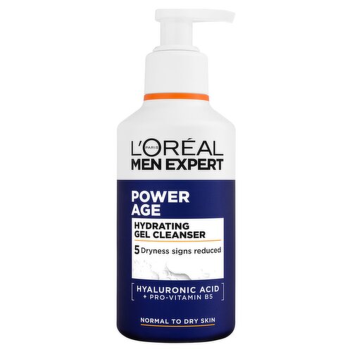 L'Oréal Paris Men Expert Power Age Hydrating Gel Cleanser for Normal to Dry Skin 260ml
