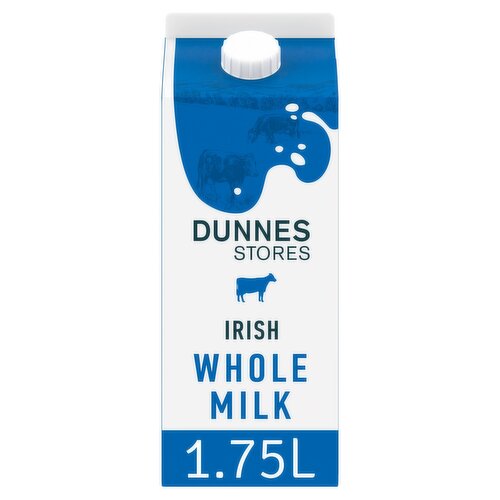 Dunnes Stores Irish Whole Milk 1.75L