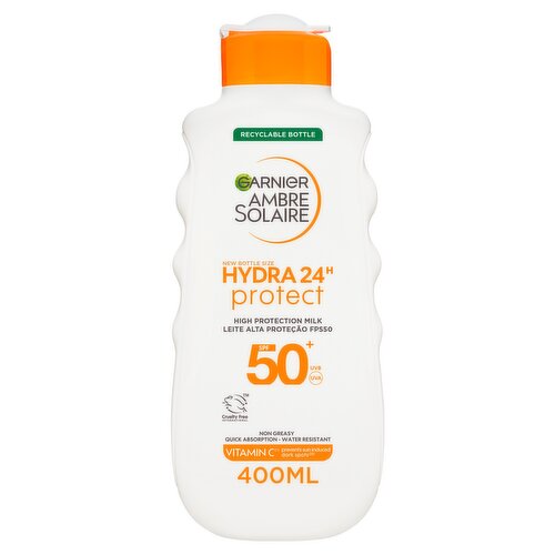 Garnier Ambre Solaire Hydra 24H Protect SPF50+ Sun Cream Lotion 400ml