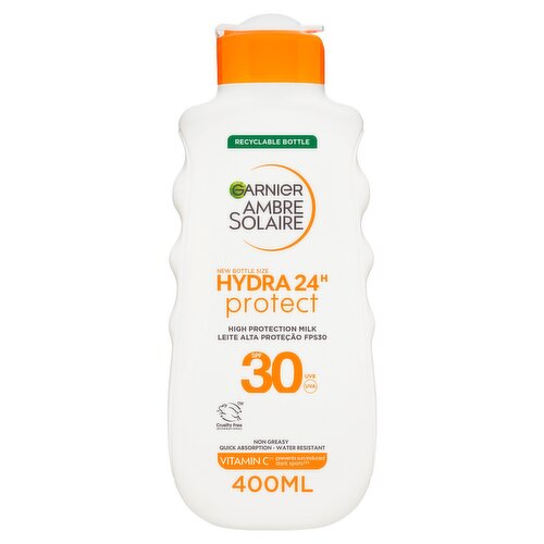 Garnier Ambre Solaire Hydra 24H Protect SPF30 Sun Cream Lotion 400ml