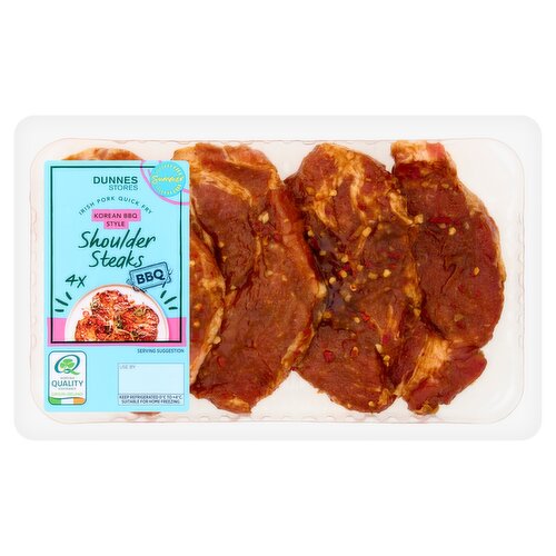 Dunnes Stores 4 Irish Pork Korean BBQ Quick Fry Shoulder Steaks 400g