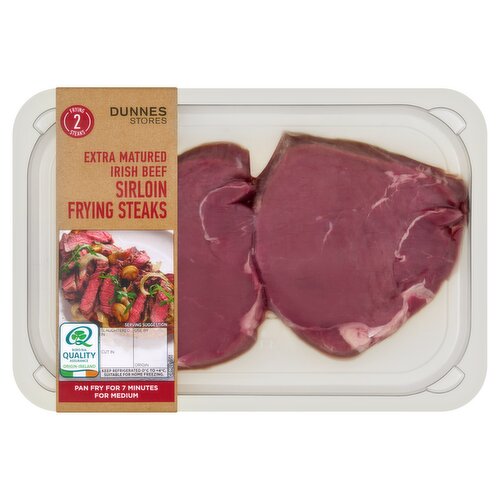 Dunnes Stores Extra Matured Irish Beef Sirloin Frying Steaks 280g