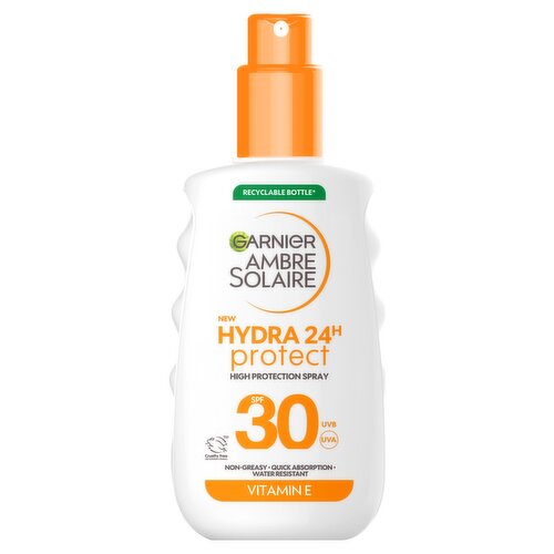 Garnier Ambre Solaire Hydra 24H Protect SPF30 Sun Cream Spray 150ml