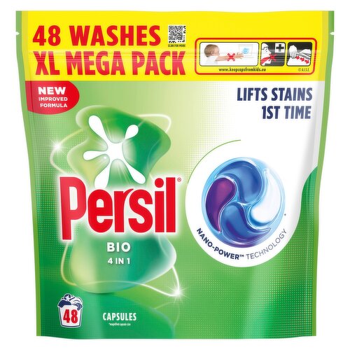 Persil Bio 4 in 1 fast-dissolving laundry capsules, 48 washes
