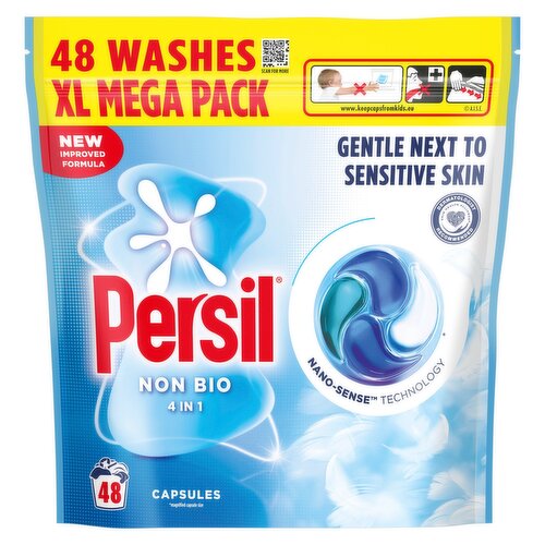Persil Non Bio 4 in 1 fast-dissolving laundry capsules, 48 washes