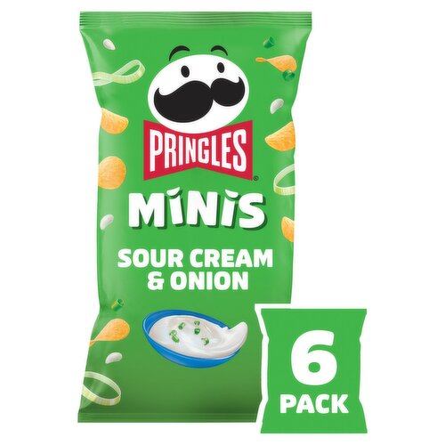 Pringles Minis Sour Cream & Onion Multipack Crisps 6x20g