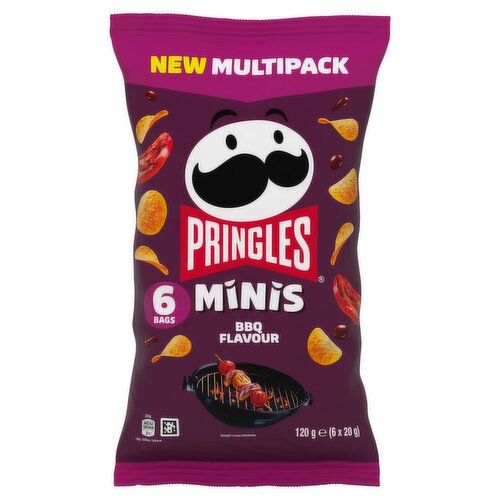 Pringles Minis BBQ Multipack Crisps 6x20g