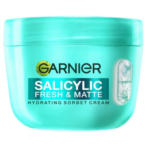 Garnier Salicylic Fresh & Matte Hydrating Sorbet Cream, Salicylic, Niacinamide, Centella Asiatica

