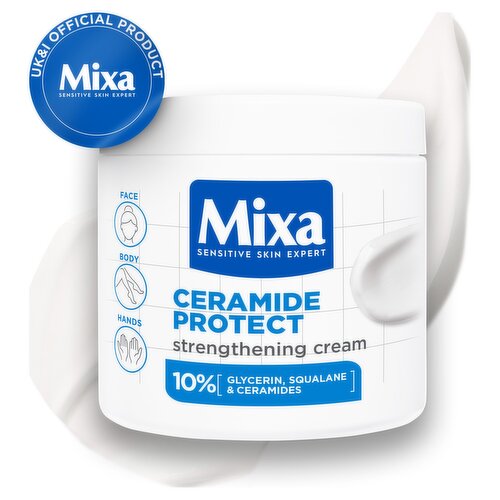 Mixa Ceramide Protect Protect Body Cream, Fragrance Free Moisturiser for Dry Skin, 400ml