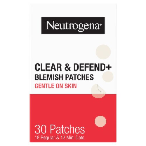 Neutrogena Clear & Defend+ Blemish Patches, 30 Patches