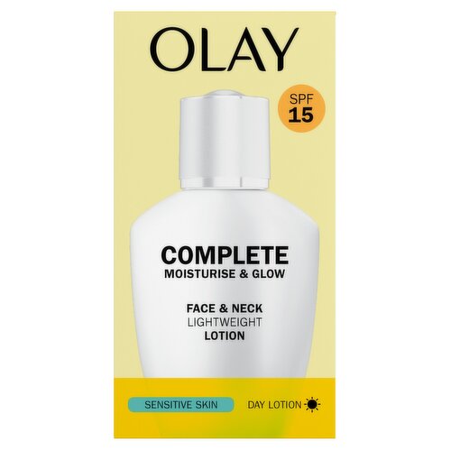 Olay Complete Moisturise & Glow Face And Neck Lotion For Sensitive Skin With SPF15,100ml