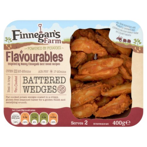 Finnegan's Farm Battered Wedges 400g