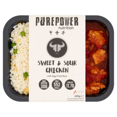 PUREPOWER Nutrition Sweet & Sour Chicken with Egg Fried Rice 400g