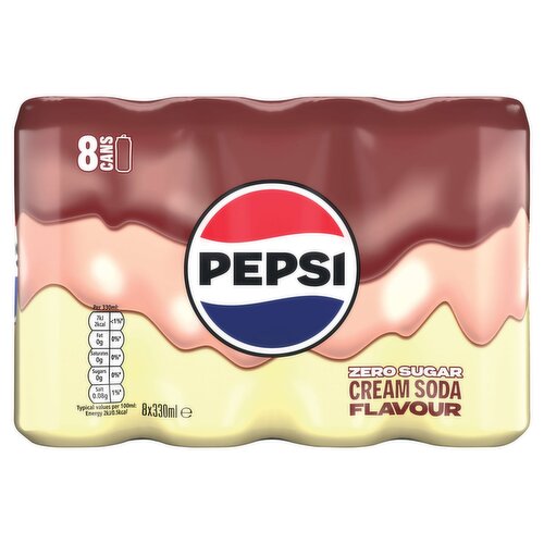 Pepsi Cream Soda Flavour Can 8 x 330ml